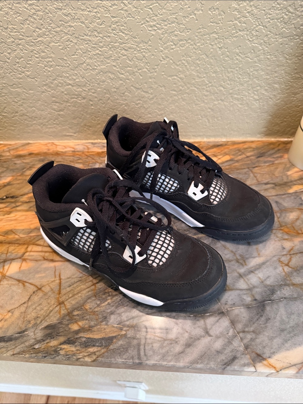 Jordan Kids' Black and White Low-Top Sneakers